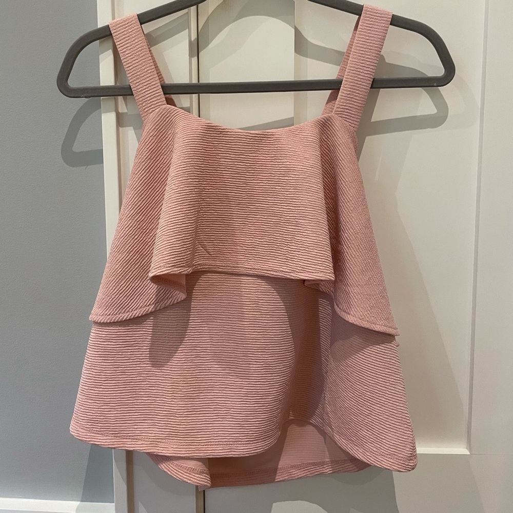 Madewell Blush Pink Ruffle Top